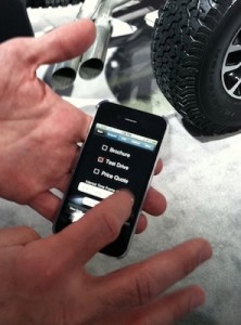 Ford salespeople using iPhone